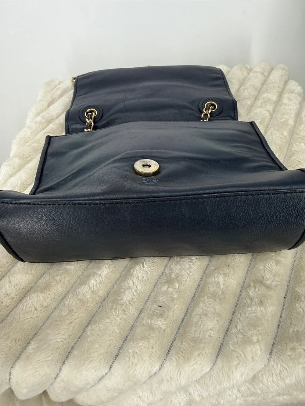 TORY BURCH Savannah Convertible Shoulder Bag - Navy